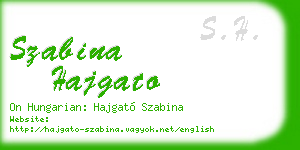 szabina hajgato business card