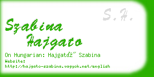 szabina hajgato business card